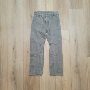 Levi's 501 Jeans 30x30 Gray Button Fly Mens True Size Straight Leg Cotton Denim